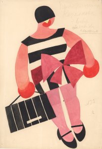 Tatiana Bruni, Kozelkov's Girlfriend, Costume Design for The Bolt, 1931, Courtesy GRAD and St Petersburg Museum of Theatre and Music