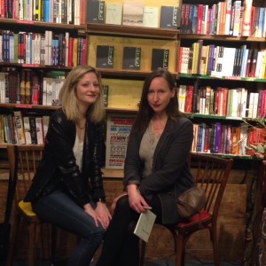 Lauren Elkin and Joanna Walsh at their recent event at the Shakespeare & Co bookshop in Paris.